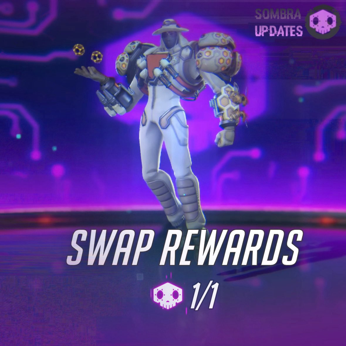 SombraUpdatesOW's tweet photo. #Sombra will give you the opportunity to change which skin you receive in upcoming #Overwatch Battle Passes!

Starting in season 4, players will earn 1 tier hack in the premium battle pass which will allow you to swap a skin in a track to a different previously released skin! https://t.co/Wyeh9cON7w