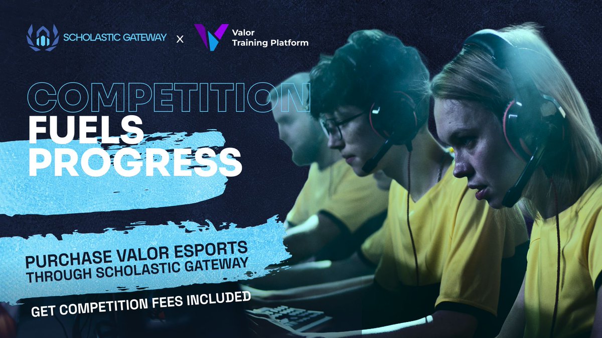 k12gateway's tweet photo. When students commit to Valor Esports (@trainwithvalor) through Scholastic Gateway, their structured training output increases by 2.4x over 6 weeks.
🎯 Get started with competition fees included: https://t.co/FiiqaHfOpx 
#HabitBuilding #EsportsInEducation #StudentSuccess #ScholasticGateway