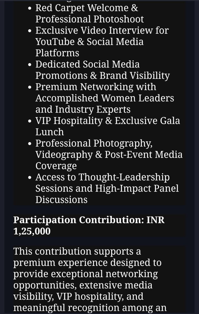 DeepikaBhardwaj's tweet photo. So pleased to share to share I have been nominated for the award of "Prestigious Leadership Excellence Award: Woman Excellence in Legal Advocacy &amp; Social Transformation 2026"

Equally pleased to share I won't be getting it as I have refused to pay them Rs. 1,25,000 to buy it 😝 https://t.co/06DvlhSbwt