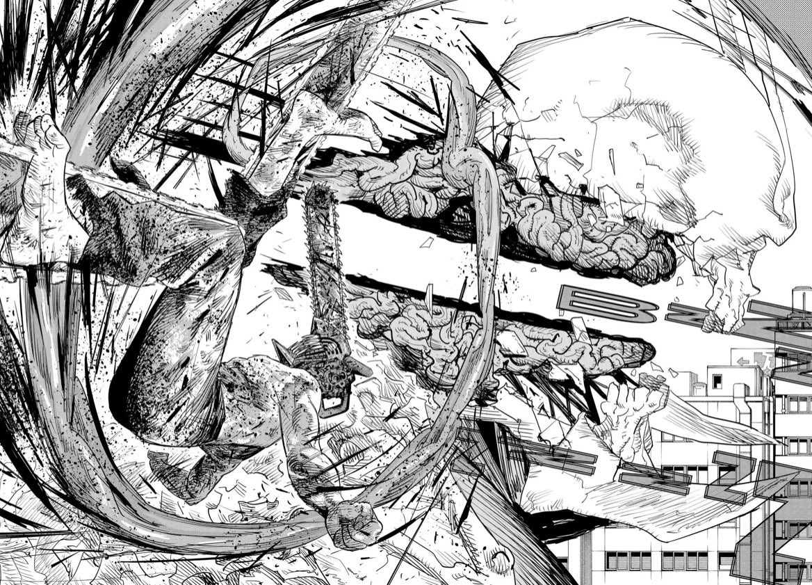 yusukesdripp's tweet photo. While part 1 is a masterpiece, early part 2 is some of Fujimoto’s best art and writing in my opinion. But I also feel like at some point he became really checked out of the story https://t.co/R7ionRCBHR
