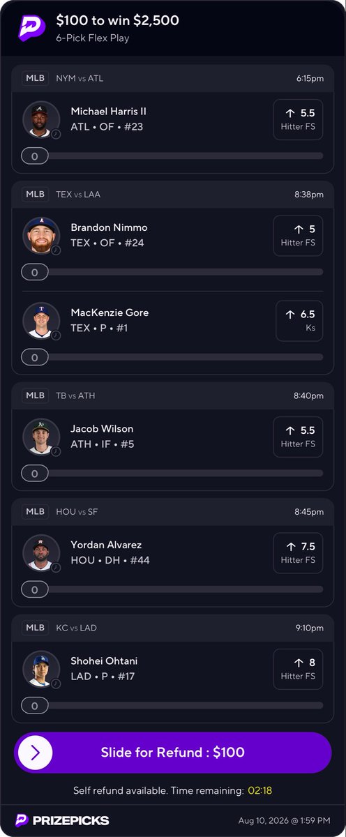 SoriClicks26's tweet photo. Today’s 25x, I have been cooking lately but been slacking on posting. Let’s green this PrizePicks slip!
#MoneyTeam #SoriClicks https://t.co/TFiTL0nXmO