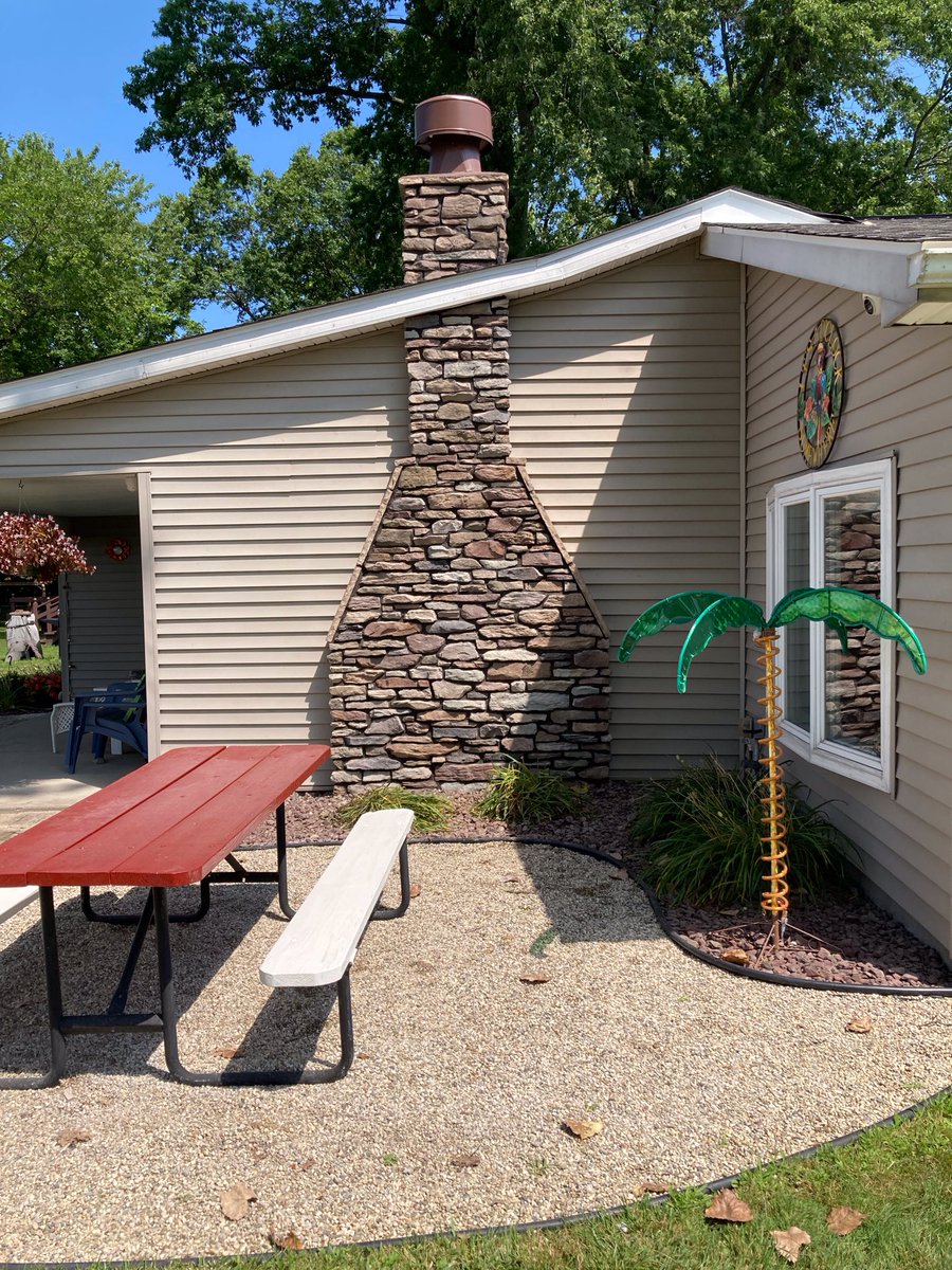 nankadobe's tweet photo. @missybellarose We are doing well and nearing the tail end of the remodeling &amp; projects. What a relief. Chimney was done last week. Attached a before and two after photos. It matches Fireplace except used darker mortar. Be safe in that heat! 😊❤️ https://t.co/r03D44UmEQ