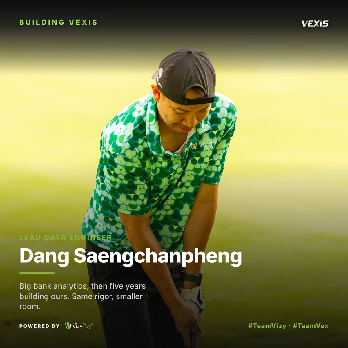 GetVexis's tweet photo. Dang Saengchanpheng, Lead Data Engineer. Five years at a big bank, five years building ours. Now on the data side of what feeds VEXIS. His rule: a number is only useful if you can trace where it came from.
#TeamVizy #TeamVex #DataEngineering #Fintech #IowaBusiness https://t.co/exa6K8E2A2