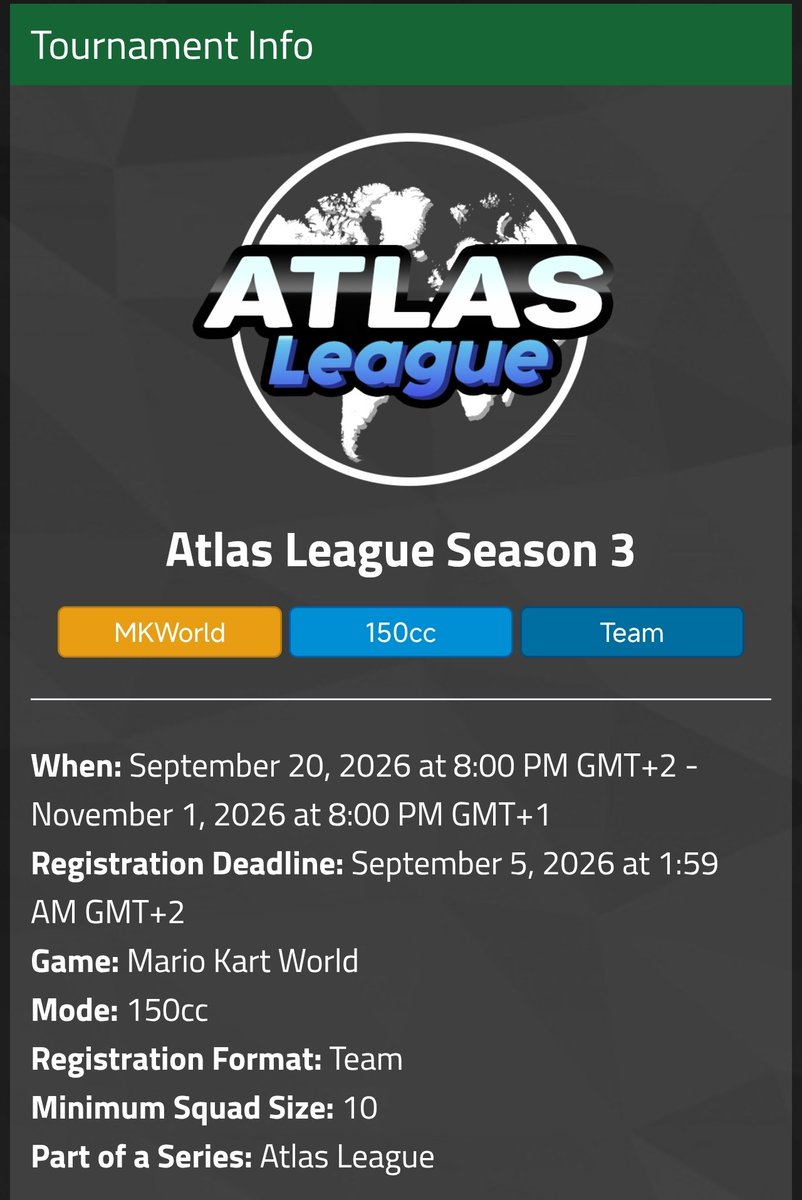 MKWOTeamsNews's tweet photo. 🚨ATLAS LEAGUE SEASON 3 IS HERE!🚨 https://t.co/bNEmPEi40N