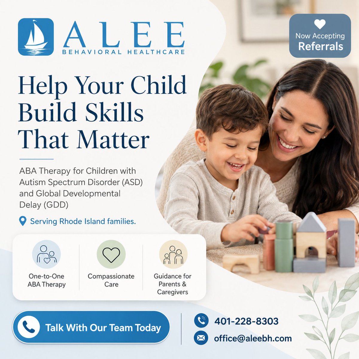 AleeBehavioral's tweet photo. Hay cupos disponibles en las tres sedes de Alee Behavioral Healthcare en Rhode Island.โ
โ
Conozca la disponibilidad y el proceso de admisiรณn.โ https://t.co/GMbRIb0Fvm
#RhodeIsland #AleeBehavioralHealthcare #Autism #PediatricTherapy #EarlyIntervention #RhodeIslandFamilies
โ https://t.co/xcbuogdOR6