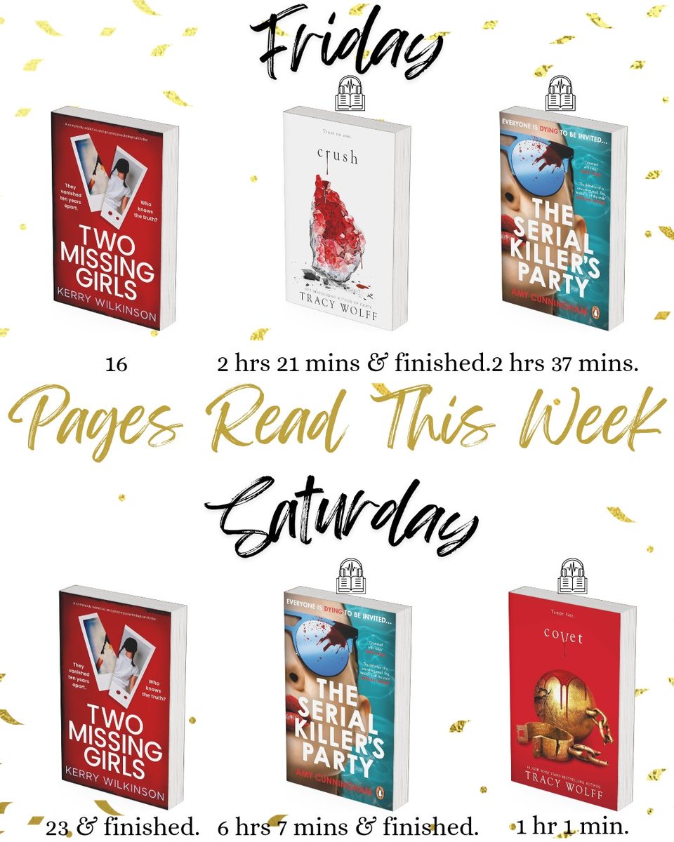 SMStokesBooks's tweet photo. 📚 Last Week's Reading 📚
I finished some really great books last week 😃.
#readingwrapup #weeklyreading https://t.co/vqVl7lEce8