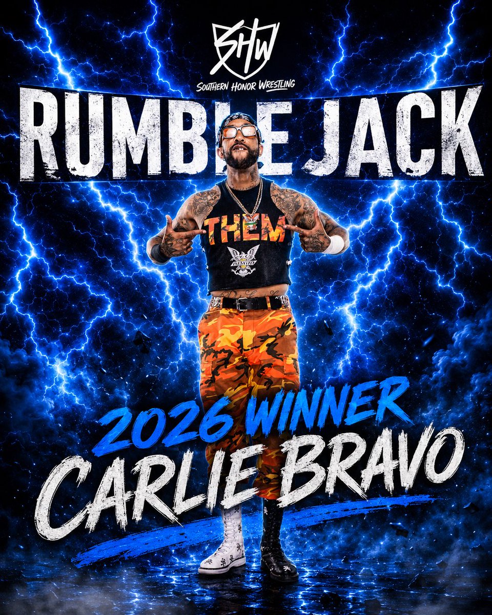 SHonorWrestling's tweet photo. “Bad News &amp; Tattoos” Carlie Bravo is your 2026 #RumbleJack WINNER! Bravo will challenge Alexander Lev for the Southern Honor Championship in October at our anniversary show, #SHWStillHere8!

#WeAreSHW #ThisIsOurWrestling https://t.co/B82nclzjVr