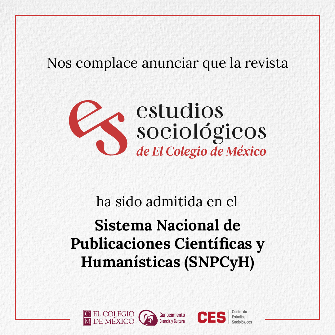 esociologicos's tweet photo. ¡Estudios Sociológicos fue admitida en el SNPCyH 2026 de la SECIHTI!

Celebramos este reconocimiento a una larga trayectoria de trabajo colectivo y reafirmamos nuestro compromiso con el rigor académico, el debate y la investigación de calidad en sociología y ciencias sociales. https://t.co/f5q9dceMfV