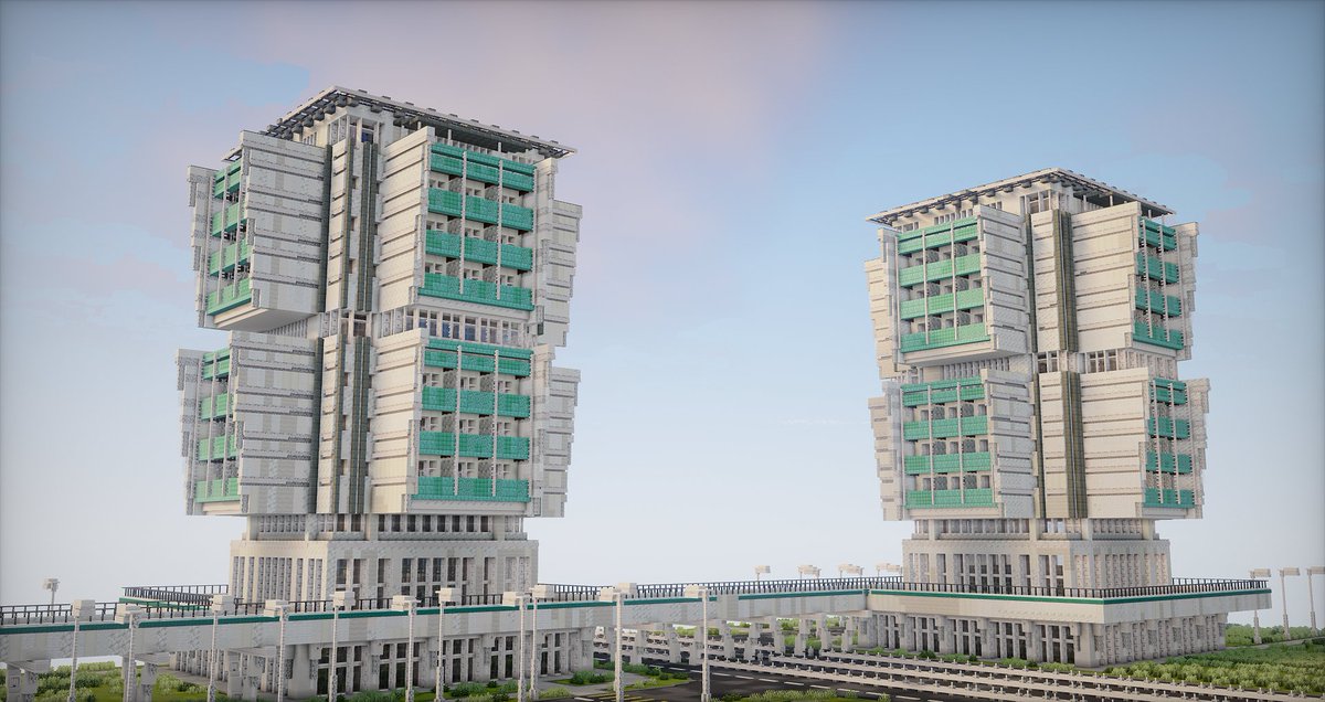 MineDesigns_'s tweet photo. Brutalist Residential Complex  #Minecraft #minecraft建築コミュ #Minecraftbuilds https://t.co/ZLiJLc4OUU