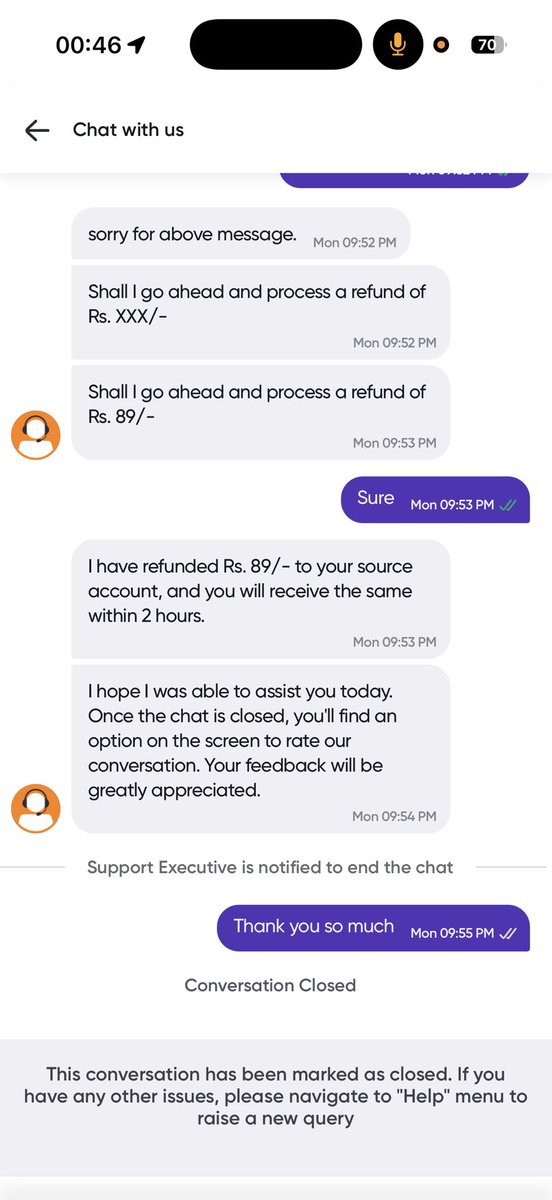 _mayankarora_'s tweet photo. @SwiggyCares I received a wrong product and raised a complaint on it. It took me a lot of time to reach an agent which issued me the refund. He just mentioned that refund is issued but nothing is issued and chat is closed. Now I am not able to reach customer service. Fraud!! https://t.co/vZthypt8Lv