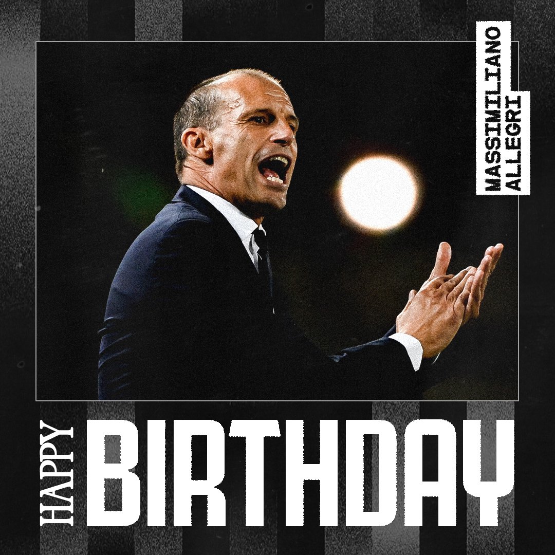 juventusfc's tweet photo. Tanti auguri Max! https://t.co/yWUSfTyREj