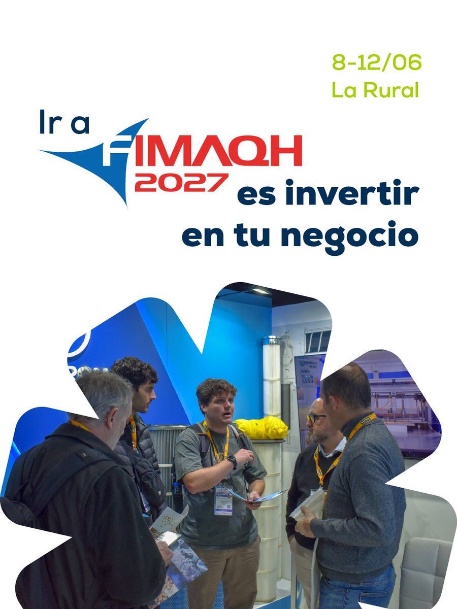 FIMAQH's tweet photo. ✅ Conocé nuevos clientes y distribuidores
✅ Cerrá negocios
✅ Aumentá la visibilidad de tu empresa

¡No lo dudes! A diez meses de su realización, FIMAQH ya tiene el 65% de su superficie de exposición reservada. Escribí a coordinacion@fimaqh.com para saber más 🤝 https://t.co/izR8Qg6ynv