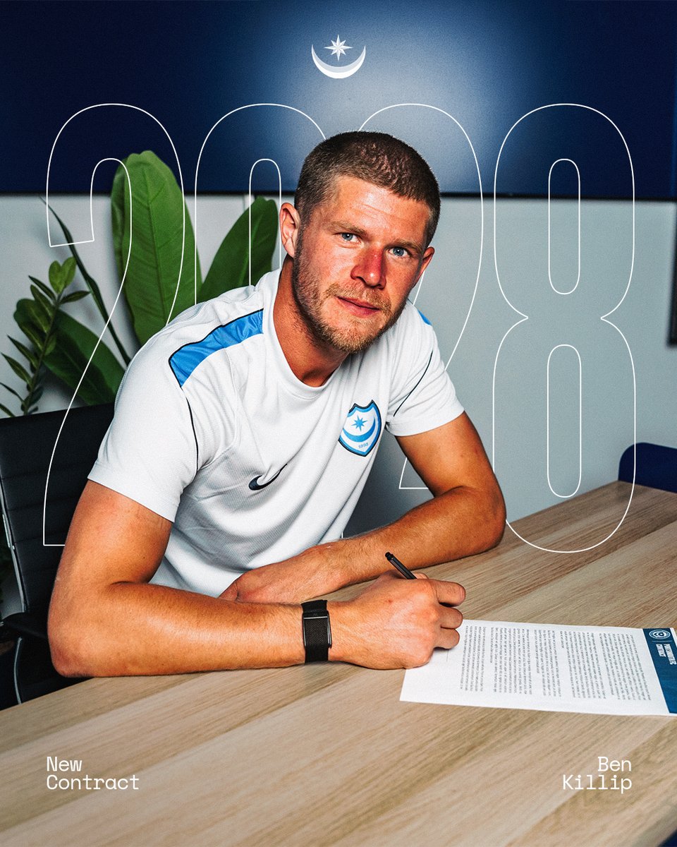 Pompey's tweet photo. 📝 Ben Killip has signed a new two-year #Pompey contract!