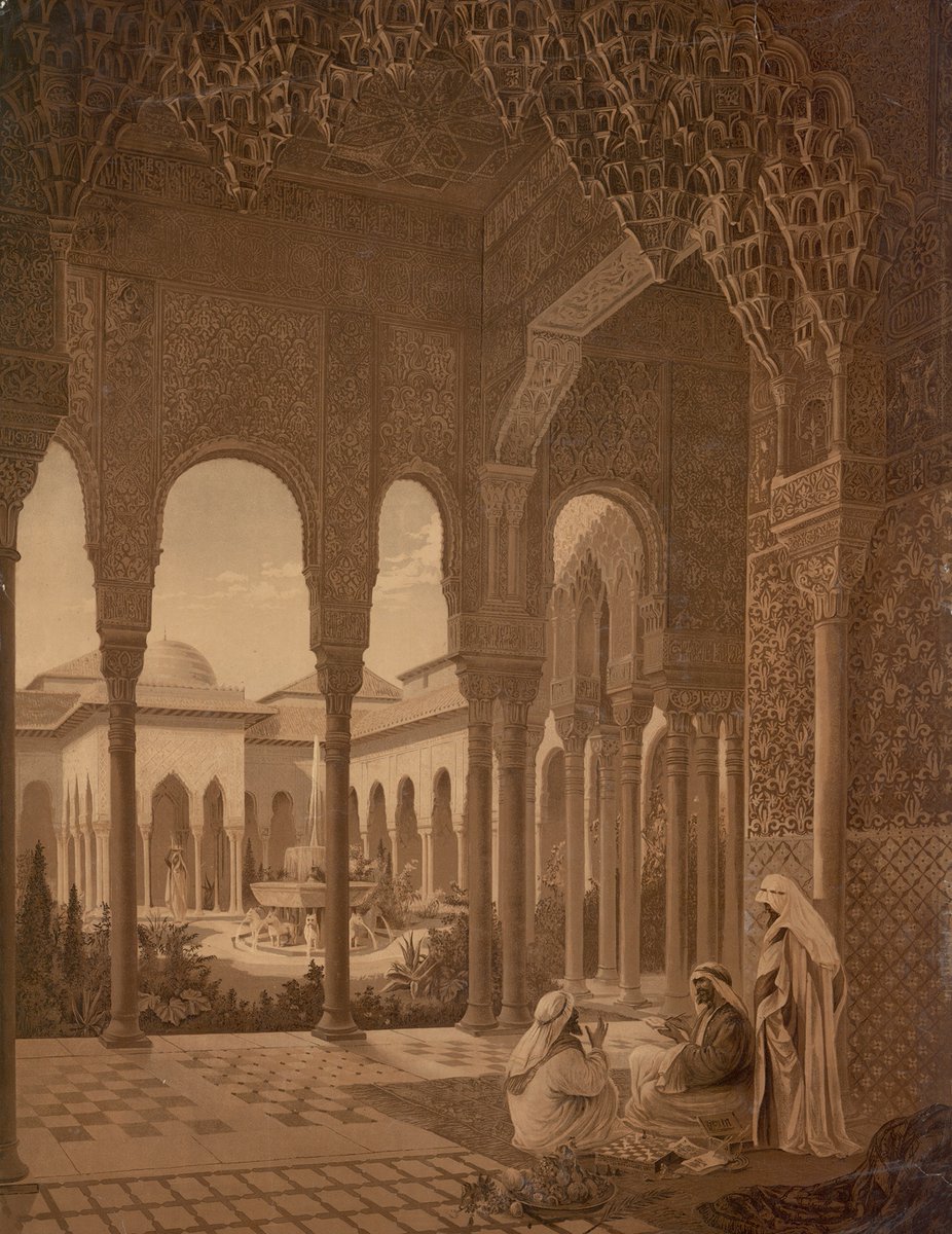 andalusianedit's tweet photo. The Alhambra by Josef Langl (1883) https://t.co/RFhPkJK7PD
