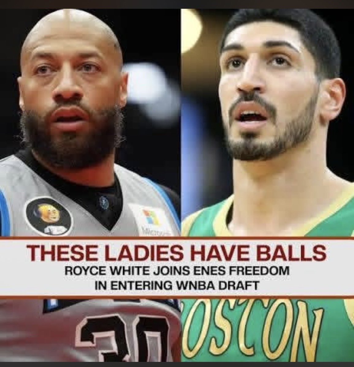 BeerSaidIt's tweet photo. The left are losing their minds over these former NBA players trolling the WNBA, but ironically, normal people have been living in this delusional world since Biden was President 🤯 https://t.co/GjpAFw2Gsx