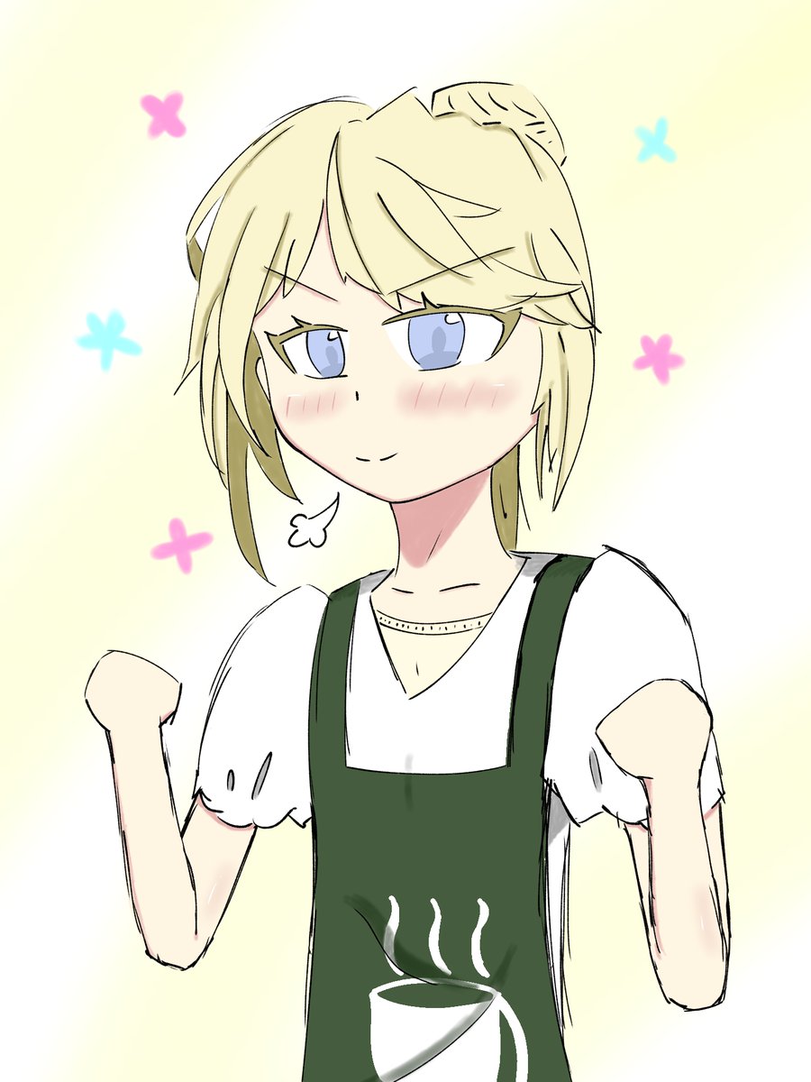 Yoitaro_0715's tweet photo. カフェで働くましろちゃん

（現パロ…なんだろうか？） https://t.co/OJzjrKO3CA
