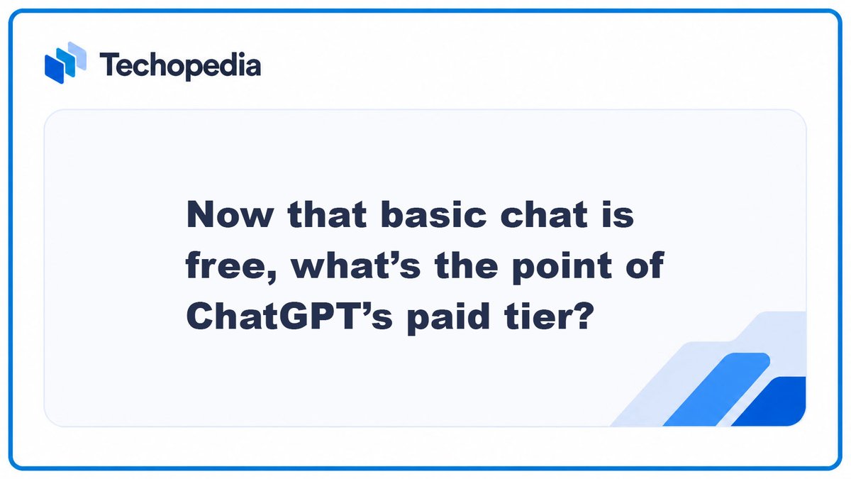 techopedia's tweet photo. https://t.co/QGqWdqv1fs

ChatGPT has removed the daily limit on free basic chat with its AI. That means the paid subscription is no longer about quantity, but about quality. Free users are talking to Luna, OpenAI's fastest but weakest model. Paid users get access to Sol, which can do a lot more and (hopefully) makes fewer mistakes.