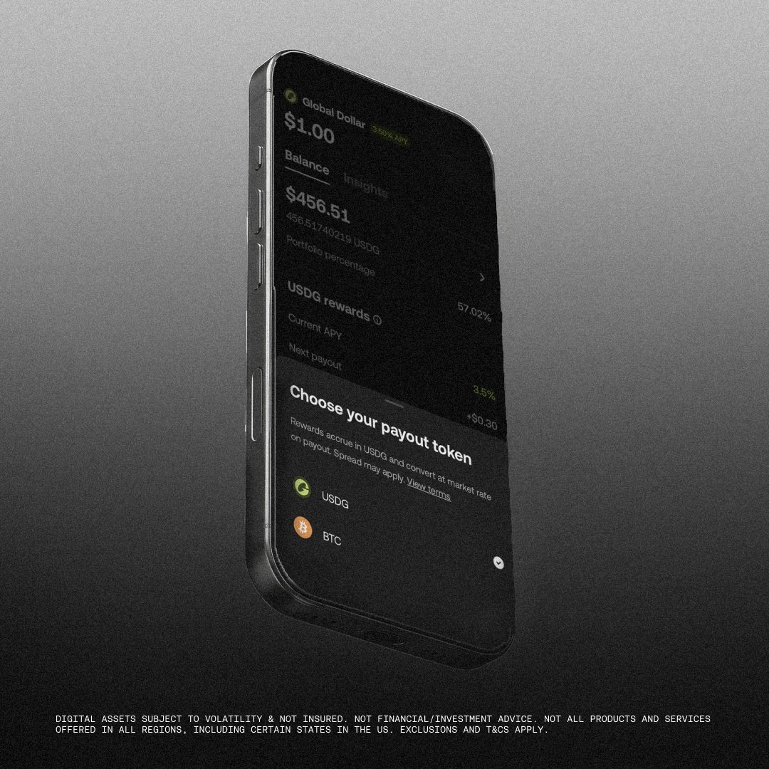 okx's tweet photo. Your USDG payouts, your way.

Weekly APY rewards can now land in your choice of more USDG or BTC.
Stack the stable or stack the sats. https://t.co/5ORc1Ln0OS