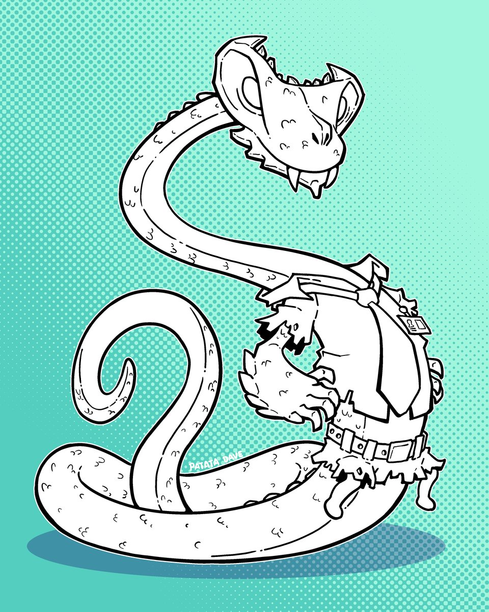 MrPatataDave's tweet photo. Un oficinista convertido en un reptil?!
Una creación del Dr morcar quizas?!
#cartoon #characterdesign #reptil #mutant #serpiente https://t.co/s1nin7gd3U