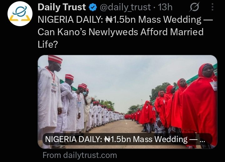 Rbertdom's tweet photo. Development must be about priorities and measurable impact.

Religious freedom and community values should be respected, but public funds must be spent transparently and in ways that deliver broad public value.

Whether it is #1 .5 billion for a mass wedding or #780 million for church evangelism, Nigerians deserve to know the legal basis, beneficiaries, procurement process, and measurable outcomes.

At a time when citizens are demanding better healthcare, education, jobs, security and infrastructure, every naira of public money must be properly justified and accountable.

Rob Dom
