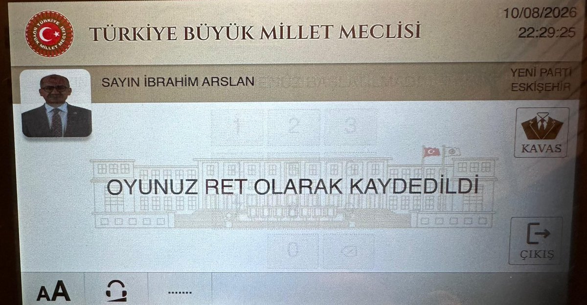 arslanibrahimss's tweet photo. Açıkladığım gerekçeler doğrultusunda Çerçeve Yasa’ya #HAYIR oyumu kullandım.
#İbrahimArslan https://t.co/1OZynY3EXf