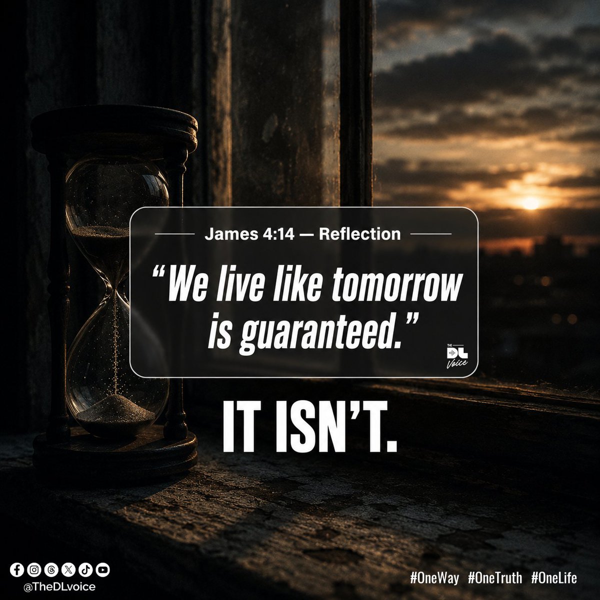 TheDLvoice's tweet photo. As you prepare for life, are you preparing for the afterlife?
Time on earth ends, but what about the endless time after earth?
Prepare to meet thy Lord.
#OneWay
#OneTruth
#OneLife
🖼️ @IyanuI5 https://t.co/uiBc1nRpkT