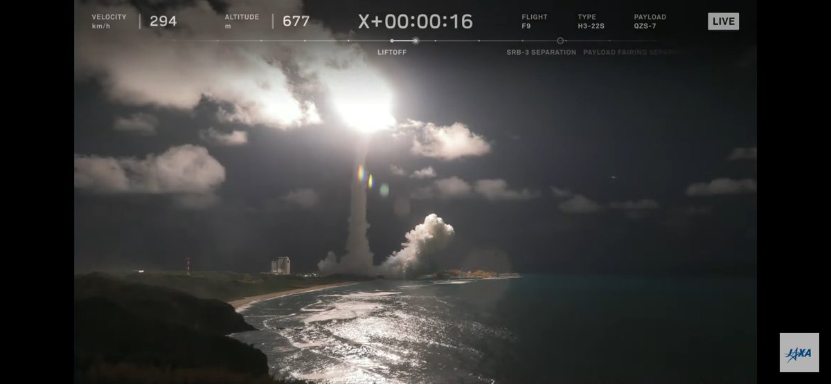 meteor_shower0's tweet photo. 暗い時間の打ち上げだから、めちゃくちゃ周り照らされてるの分かってすごい😳
無事にみちびき分離までいってくれ〜 https://t.co/YlZJI7ddK8