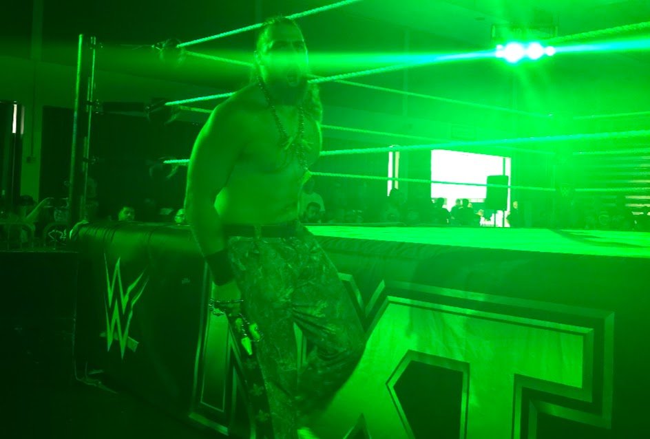 CarlosStoneking's tweet photo. There is no Boogie without the Bayou BoogieMan @Drake_Morreaux we are all better for having him here and thats a fact jack. (side note if you havent seen his cooking tips check it out now) #NXTMelbourne #WWE #WWENXT https://t.co/z0XZ1sCctf