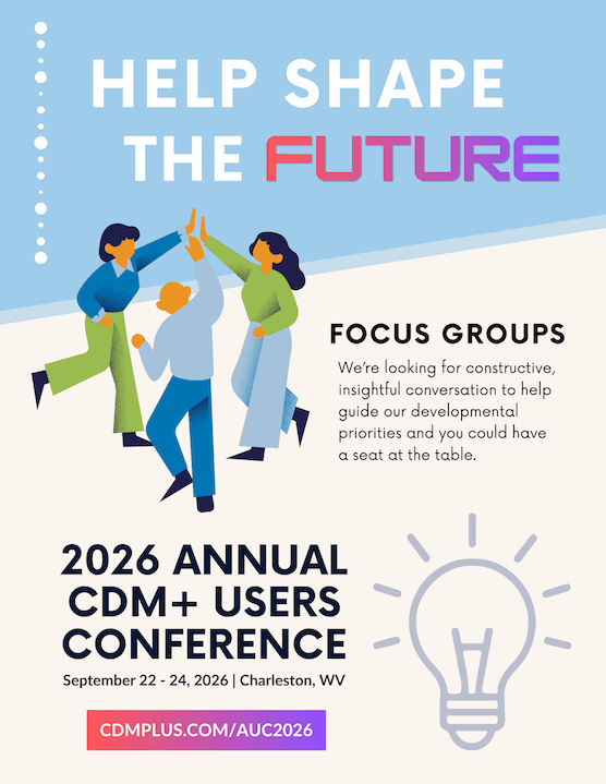 cdmplussoftware's tweet photo. Join a Focus Group at the 2026 Annual Users Conference and help shape what comes next. Spots are limited, so visit https://t.co/NRACBfdACD and reserve your spot today! Register by 8/31/26 and save $125! #community #churches #training #AUC2026 https://t.co/qCFdpM7Hw4