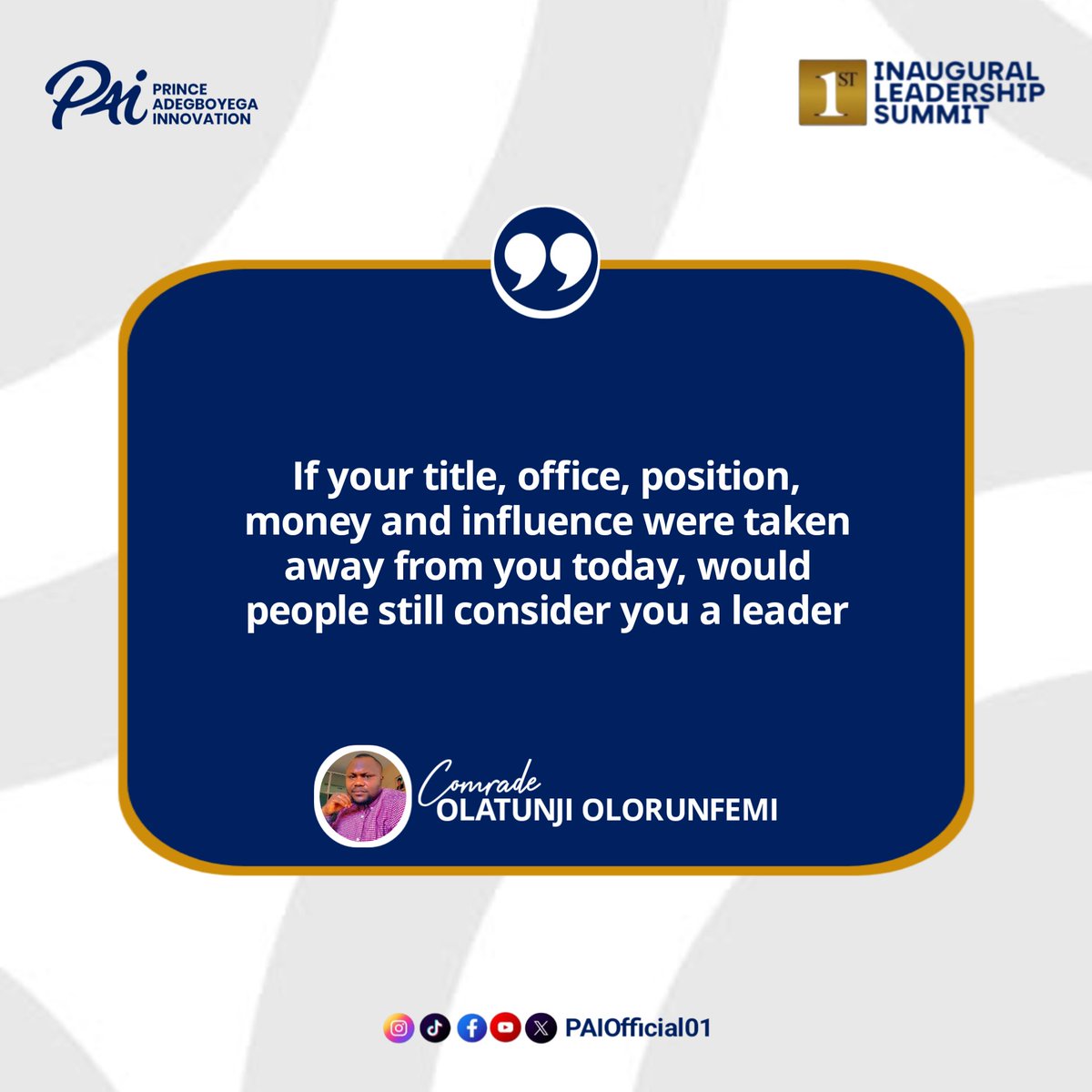 PAIOfficial01's tweet photo. A powerful reflection from the PAI 1st Inaugural Leadership Summit.

#PAI #LeadershipBeyondPosition #LeadershipSummit #InnovationWithPurpose https://t.co/BKTs349H7V