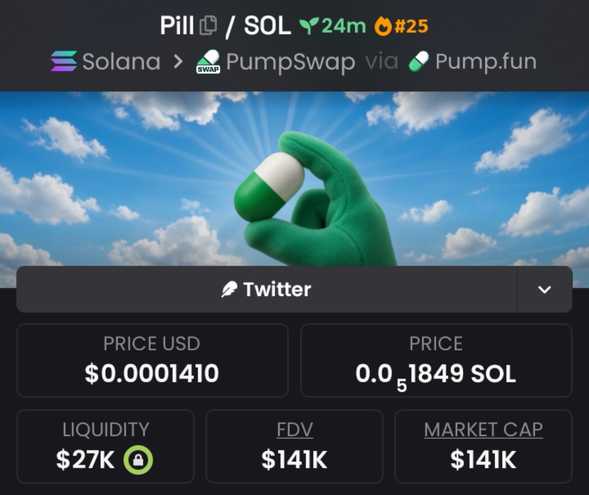MarketCaptainn's tweet photo. 2x up on $Pill 💰
Private TG for early eyes 📍 

#MEMECOIN https://t.co/ToNJ7AEOjg