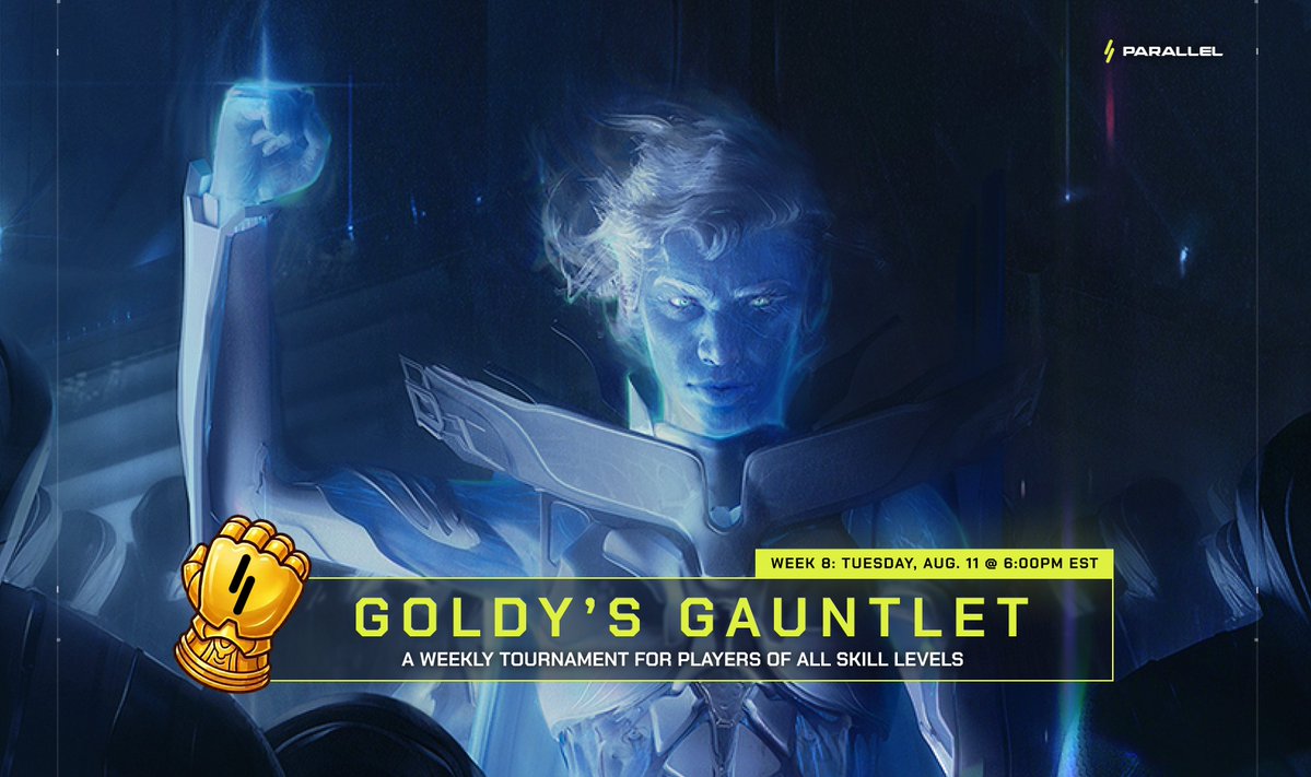 ParallelTCG's tweet photo. GOLDY'S GAUNTLET 8

Registration is now full for GG8, but you can still join the waitlist! This open Swiss tournament is set to begin at 6:00pm EST tomorrow (Tuesday)!  

LINK: https://t.co/pXCAvAIRCq