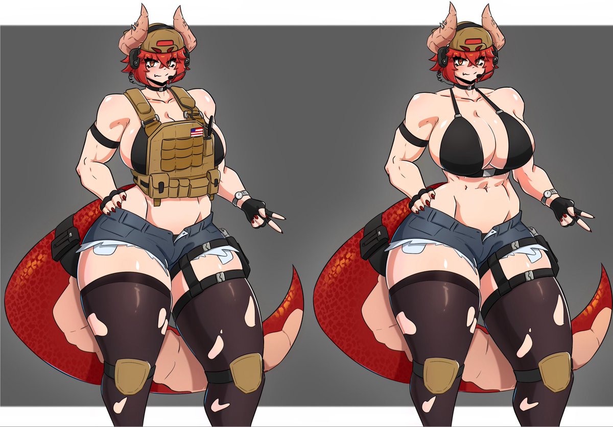 scrapabi's tweet photo. Tacticool dragon outfit.

#zentreart https://t.co/oRQhgaj6T1