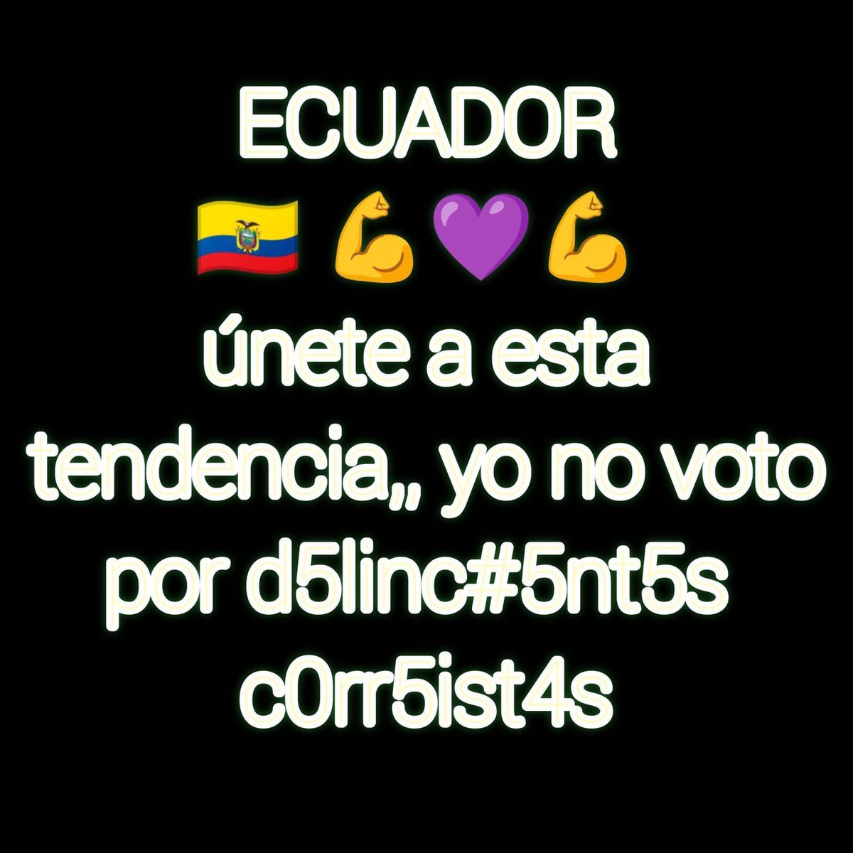 13_libertarian's tweet photo. Ecuatoriano de bien , honrado , trabajador , patriota , únete a esta tendencia 👇👇👇👇👇👇👇👇
#CorreismoNuncaMas https://t.co/wnkv5TqlN1