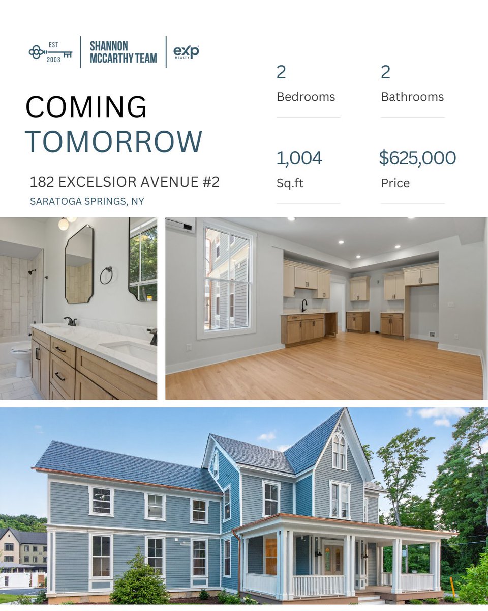 shannonmccarthy's tweet photo. COMING TOMORROW
Five new listings are hitting the Capital Region tomorrow; and there's something for every kind of buyer.
Five homes, five price points, one team.
#SaratogaSprings #CapitalRegion #SaratogaRealEstate #NYRealEstate #ShannonMcCarthyTeam #ComingTomorrow https://t.co/X9K58ccgPz