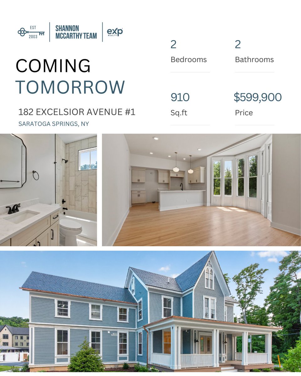 shannonmccarthy's tweet photo. COMING TOMORROW
Five new listings are hitting the Capital Region tomorrow; and there's something for every kind of buyer.
Five homes, five price points, one team.
#SaratogaSprings #CapitalRegion #SaratogaRealEstate #NYRealEstate #ShannonMcCarthyTeam #ComingTomorrow https://t.co/X9K58ccgPz