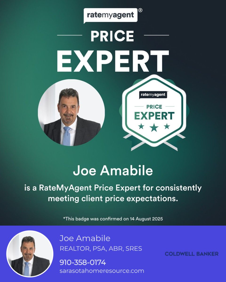 JoeAmabile1's tweet photo. ⭐️⭐️⭐️⭐️⭐️ Grateful for another 5‑star review! Helping my clients save a small fortune and win their dream home is what it’s all about. Smart strategy, strong negotiation, and teamwork make the magic happen. #MrFlorida #5StarService #DreamHome https://t.co/hWp2QZYZ6h