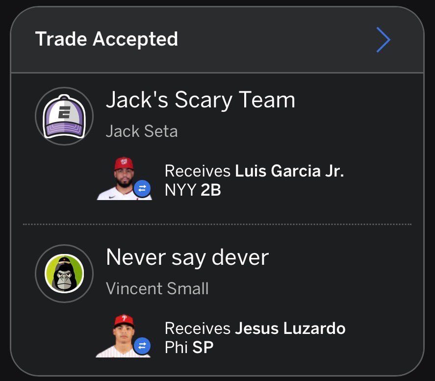 King_jukesz's tweet photo. Deadline day for Fantasy baseball what yall think about these trades? I’m never say dever. #fantasy #fantasybaseball #tradedeadline https://t.co/UNJuh815Y4