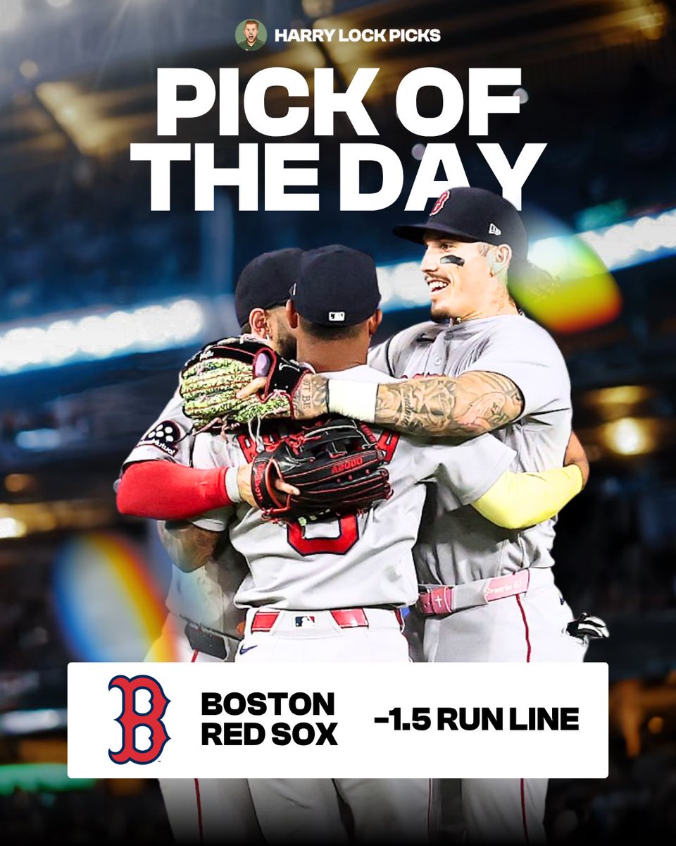 HarryLockPicks's tweet photo. ⚾️MLB Pick of the Day

🔒 Boston Red Sox -1.5 Run line

Tail here 👉🏼 https://t.co/69182TtH9k

I’m backing one of the hottest teams in baseball to get us back in the win column today! 💪🏼 

📖 Full research attached.

21+ Only. https://t.co/Cieb44vetl