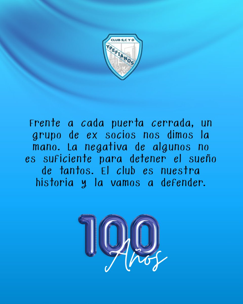 YpfClub's tweet photo. #recuperemoselclubypf #queelcentenarionosencuentreadentro https://t.co/8A4Q8ZvUwQ