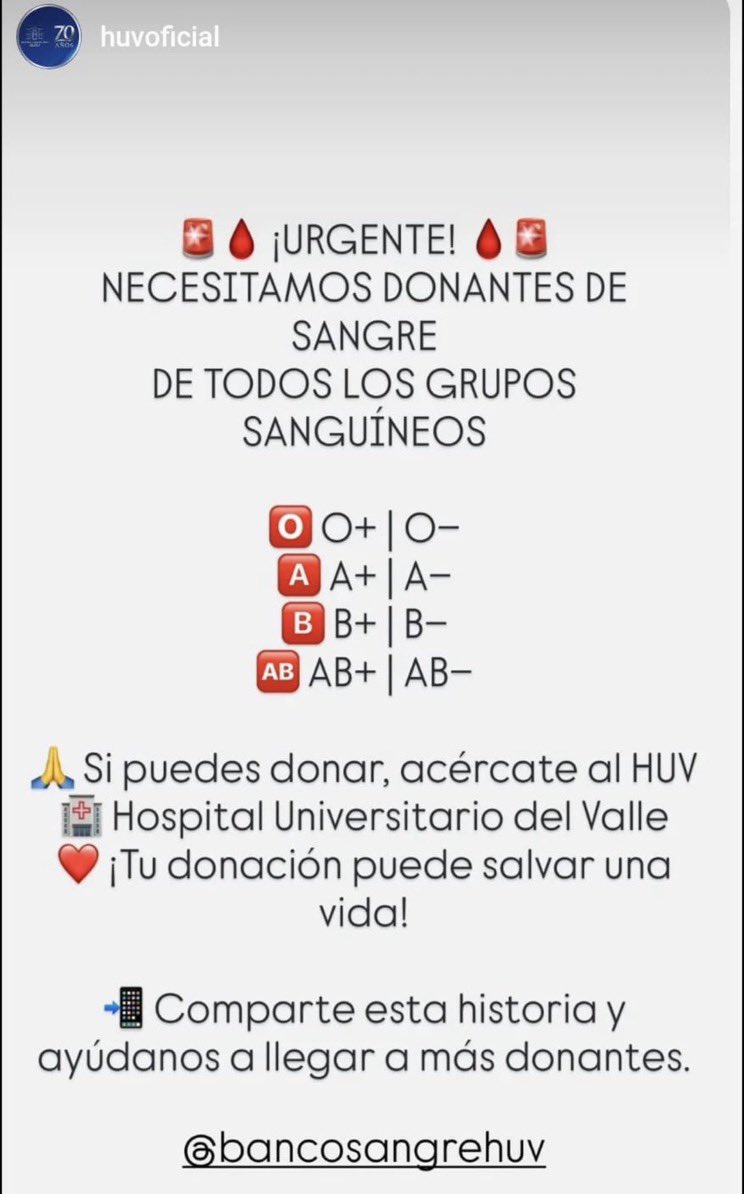 kthvjms's tweet photo. SI PUEDEN DONAR PLATA HÁGANLO SI PUEDEN DONAR SANGRE HÁGANLO TODA AYUDA ES NECESARIA COLOMBIA NOS NECESITA !!!!! https://t.co/Lo9ryOfdJ4