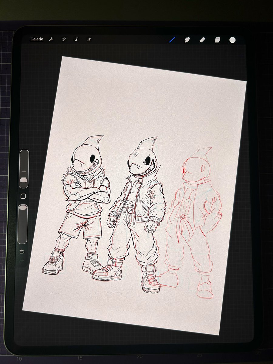 Lap_Pal_Rupasu's tweet photo. Process shot.
Two mutants inked, one still under construction.
Finishing this one today…maybe.
#BeMutant 🦈🍓 https://t.co/hMm2MBKpRb
