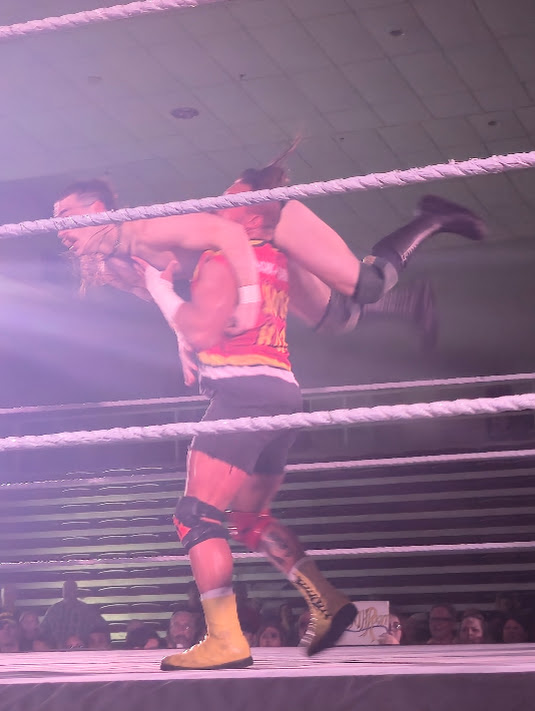 CarlosStoneking's tweet photo. If #WWENXT was a person @HankWalker_WWE and @TankLedgerWWE would be its heart. Big congrats to the Tanker on he's recent life level up!! #NXTMelbourne #WWE #HonkHonk #BellyBoys https://t.co/6U8MQdlg77