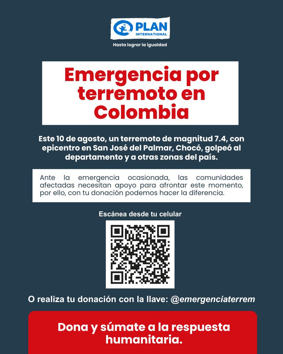 ColombiaCompite's tweet photo. Desde el Consejo Privado de Competitividad (CPC) expresamos nuestra más profunda solidaridad con las familias y comunidades afectadas por el sismo ocurrido hoy en nuestro país. Lamentamos profundamente el dolor de quienes han perdido a sus seres queridos, de las personas lesionadas y de todos aquellos que se han visto afectados por esta emergencia. Acompañamos a los damnificados en este difícil momento, reafirmando nuestro compromiso con las regiones impactadas.

Entendiendo que la articulación es fundamental para superar esta crisis, ponemos a disposición nuestra capacidad institucional para servir como canal de búsqueda y coordinación de apoyo. Invitamos también al sector privado y a todos nuestros aliados a sumar esfuerzos con nosotros para garantizar que la ayuda humanitaria llegue de manera eficiente y oportuna a quienes más lo necesitan.

Conoce diferentes formas de colabrorar 👇