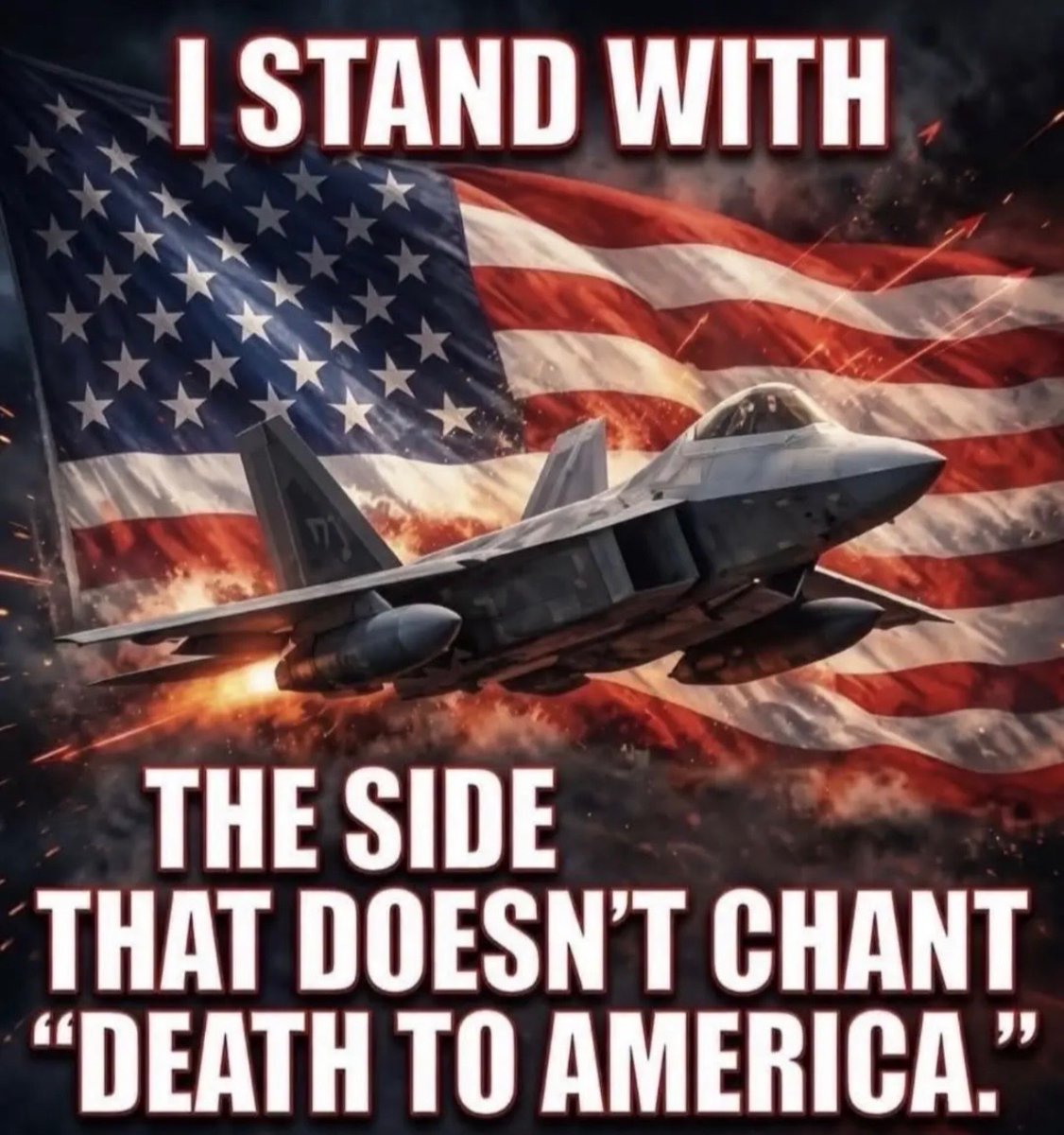 ProudElephant's tweet photo. God Bless the USA! 🇺🇸🇺🇸🇺🇸

We must defeat Iran at all costs. https://t.co/kLUH7a6dDz