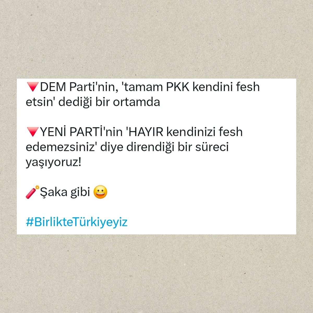 ErkanYaziciTR's tweet photo. PKK'nın bitmesini istemeyen Yeni Parti'liler her an istifalarını verebilir!

#BirlikteTürkiyeyiz https://t.co/P71fbXJ6N8