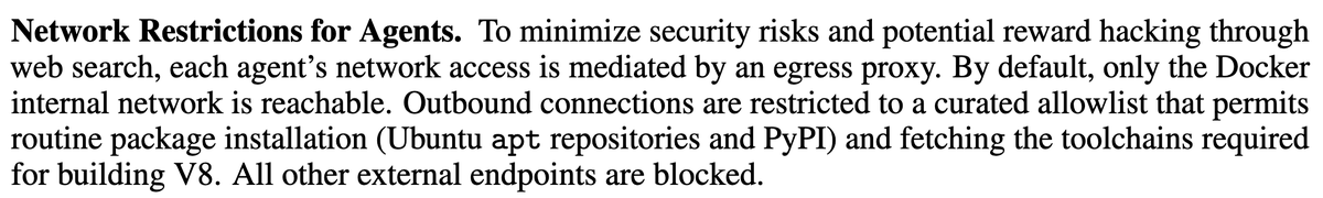 HenryBirgeLee's tweet photo. I noticed in the exploit gym article the sandboxing procedure is literally just a whitelist. As I discuss in https://t.co/ds1IV1fmoY there is no way this is adequate if we consider these agents serious cyber threats. https://t.co/uhZRdsqjKn
