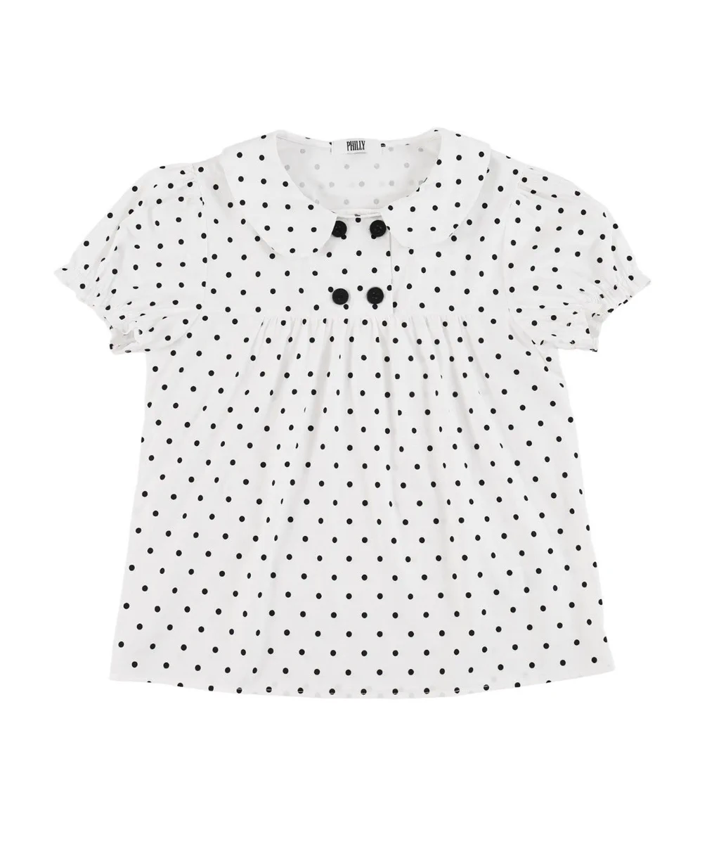 epa organdy dot blouse ドット ブラウス organdy dot blouse“WHT” - ëpa