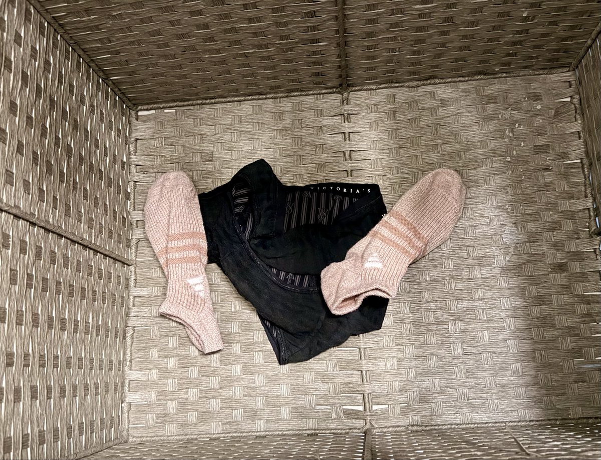 TurtleToesKY's tweet photo. Workout socks and panties look lonely in the laundry basket.  #workoutpanties #pantyfetish #sockfetish #footfetısh #feetfetish #panties https://t.co/V3mwu57VTe