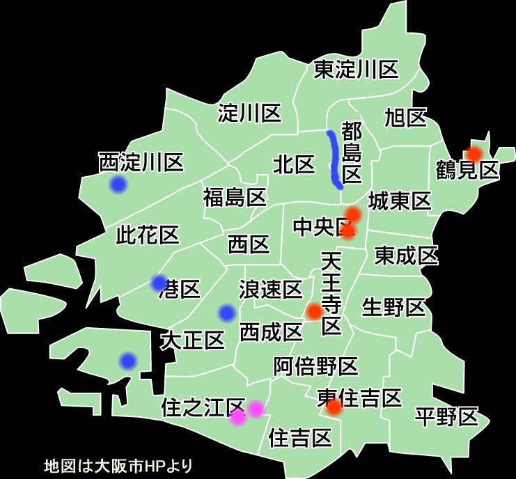 aomurasaki_ll's tweet photo. 公園の府と特別区との分け方は前回と同じみたいですが、前回は「規模が大きく災害時における後方支援活動拠点として～」という理由で5公園を市から府に移管することになっていました。しかし面積順位は

赤　市から府に移管 1, 2, 3, 4, 93
青　府に移管せず 5, 6, 7, 8, 9
桃　府から市に移管

でした https://t.co/DlWdLr7cR5